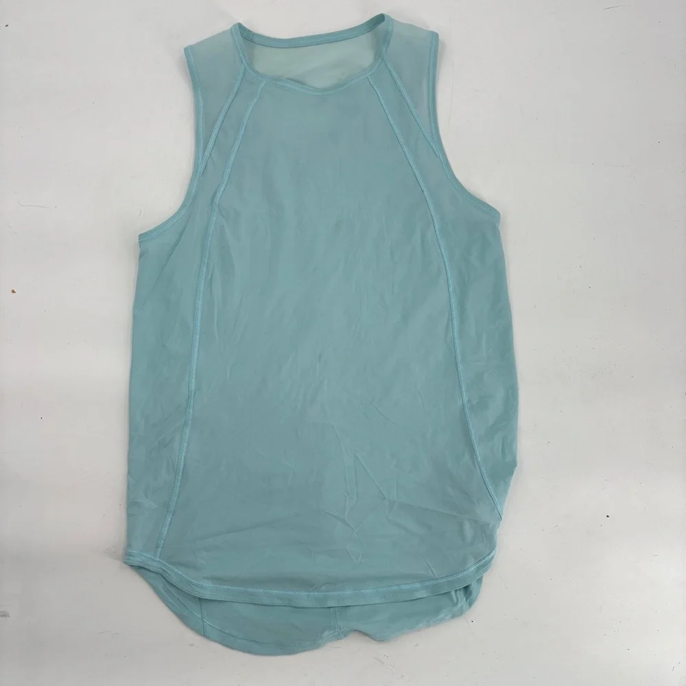 Lululemon swiftly tank 4 Sky Blue Tank Top Relaxed Run Sporty Hip Length